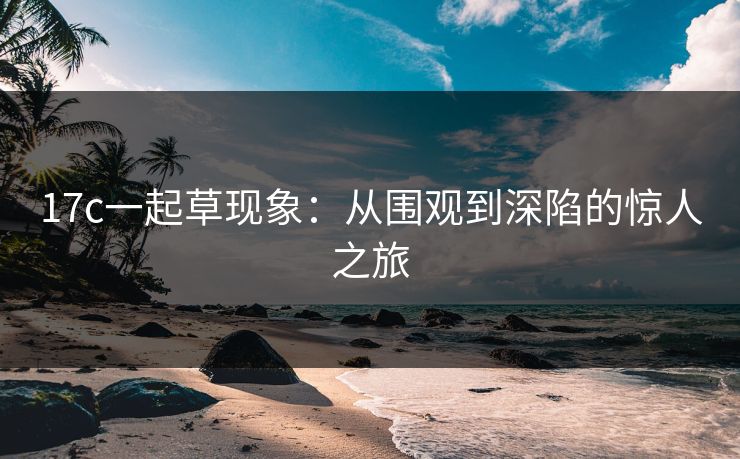 17c一起草现象：从围观到深陷的惊人之旅