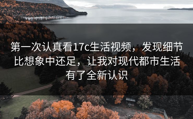 第一次认真看17c生活视频，发现细节比想象中还足，让我对现代都市生活有了全新认识